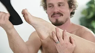 Theodora Day gets fucked by foot fetish guy on St. Patrick's Day